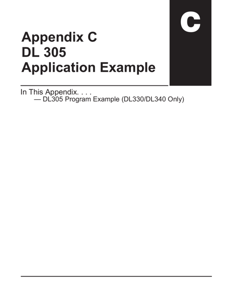 C 1 Appendix C DL 305 C 1 Appendix C DL 305