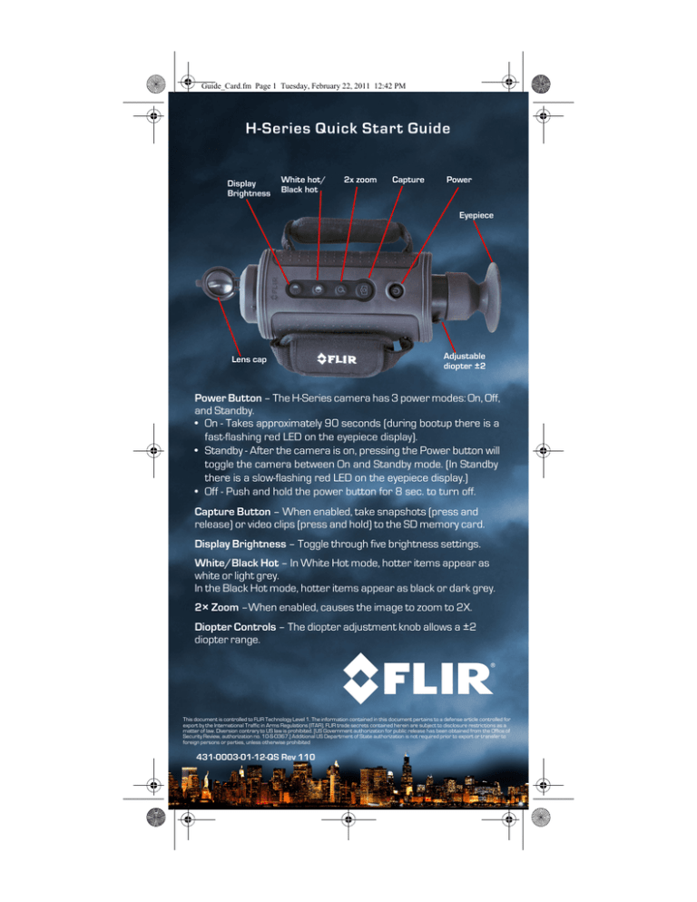 H-Series Quickstart Guide H-Series Quickstart Guide