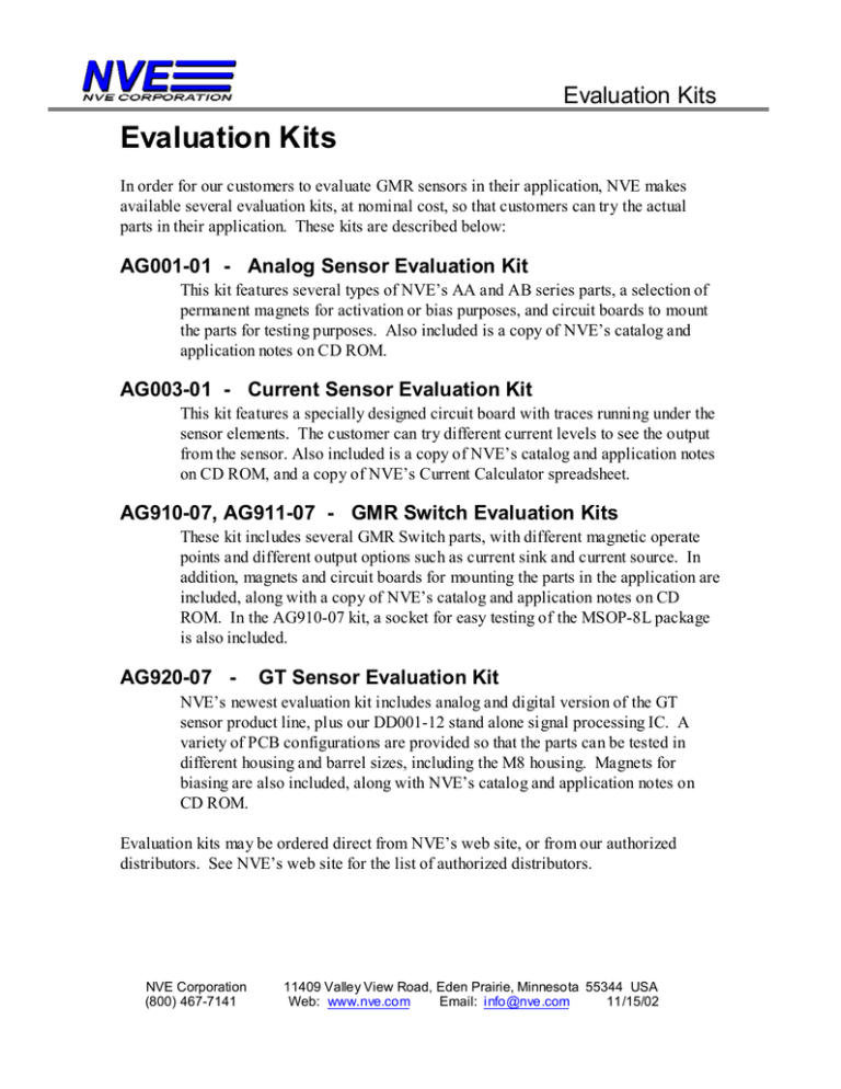 Evaluation kits (En) Evaluation kits (En)