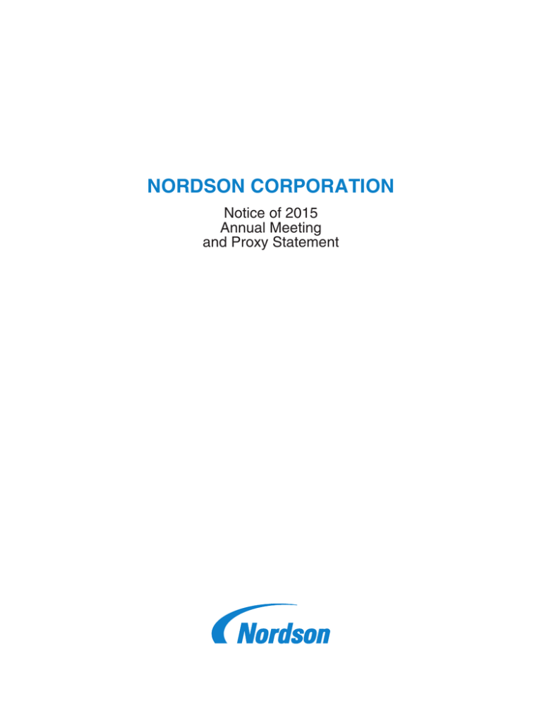 Notice of 2015 Annual Meeting and Proxy Statement Notice of 2015 Annual Meeting and Proxy Statement