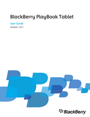 Blackberry PlayBook Tablet v1.0 User guide | Manualzz Blackberry PlayBook Tablet v1.0 User guide | Manualzz