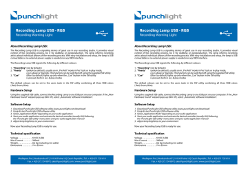 PunchLight Recording Lamp USB Manual | Manualzz