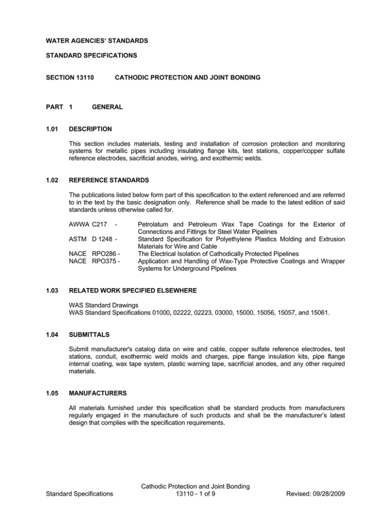 Cathodic Protection Joint Bonding Cathodic Protection Joint Bonding