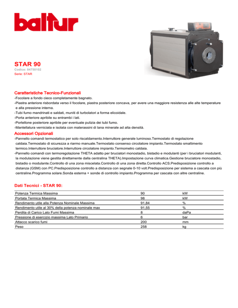 BALTUR caldaia STAR 90 BALTUR caldaia STAR 90