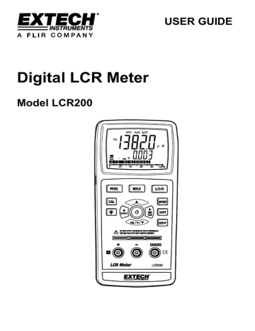 Digital LCR Meter USER GUIDE Model LCR200 Manualzz