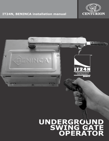 Centurion BENINCA IT24N Installation Instructions Manual | Manualzz Centurion BENINCA IT24N Installation Instructions Manual | Manualzz