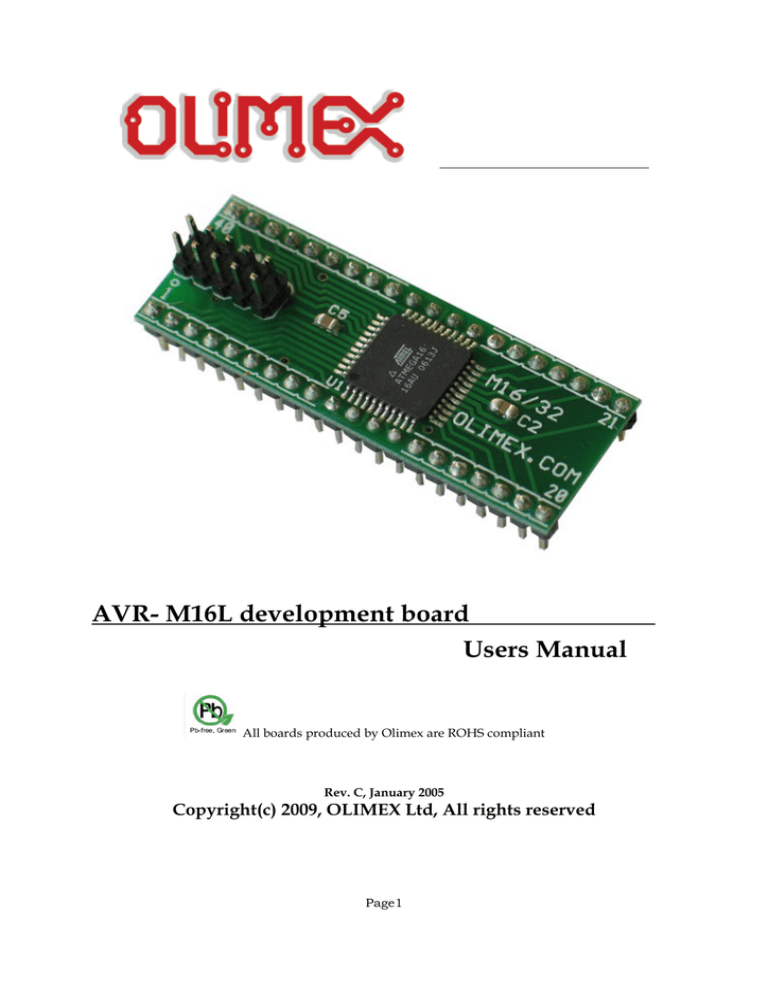 AVR-M16L User Manual AVR-M16L User Manual