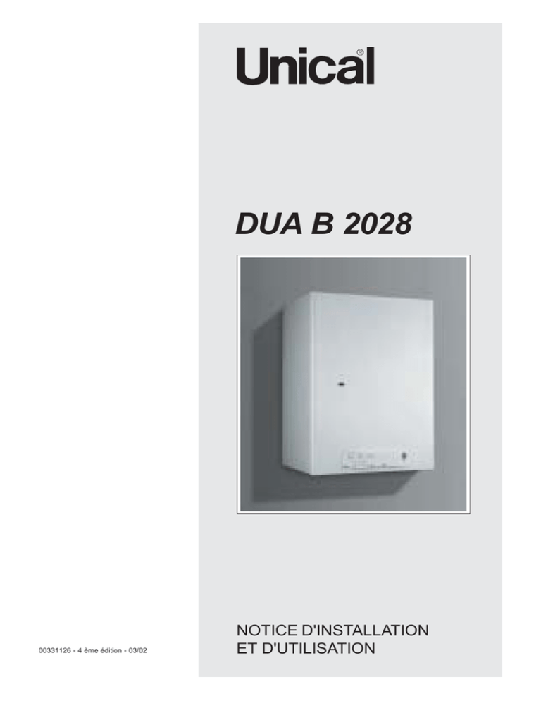 UNICAL caldaia dua b 2028 UNICAL caldaia dua b 2028