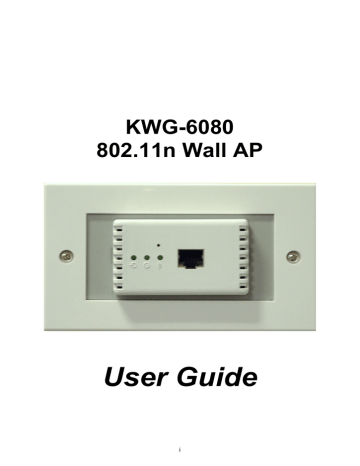 SOLWIZE | User manual | User Guide KWG-6080 802.11n Wall AP | Manualzz SOLWIZE | User manual | User Guide KWG-6080 802.11n Wall AP | Manualzz