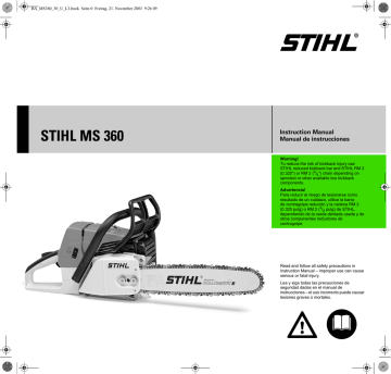 STIHL MS 360 Chainsaw Owner Manual Manualzz