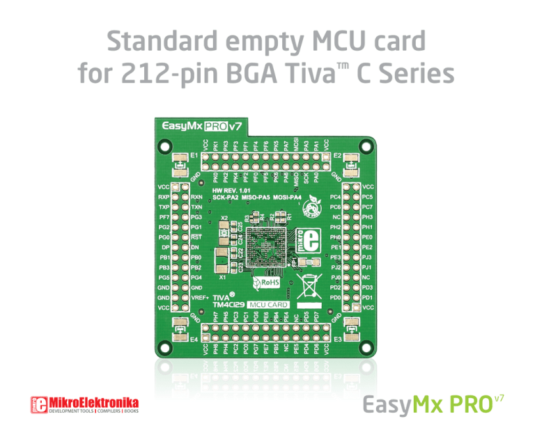 EasyMx PRO v7 for Tiva Empty MCU Card 212 EasyMx PRO v7 for Tiva Empty MCU Card 212
