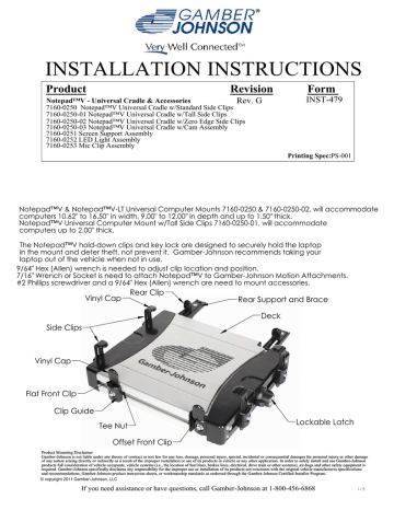 7160-0251 Install 7160-0251 Install