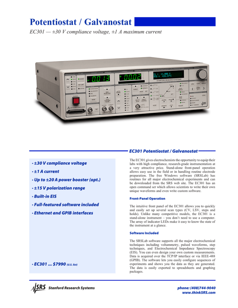 Potentiostat / Galvanostat Potentiostat / Galvanostat