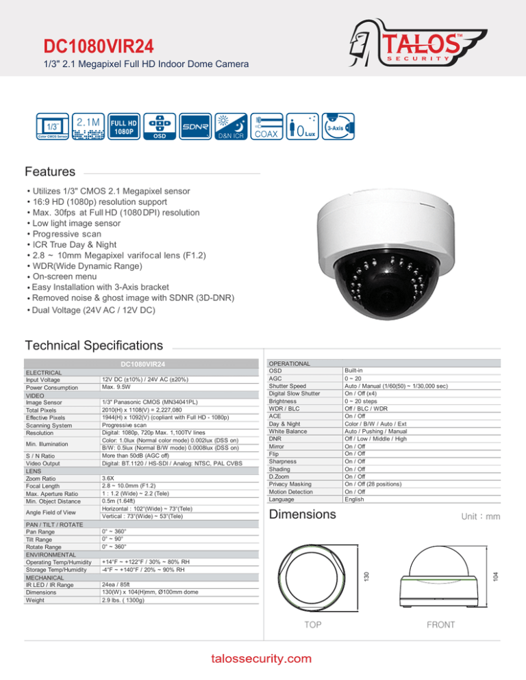 334 356 talos security dc1080vir24 specifications 334 356 talos security dc1080vir24 specifications