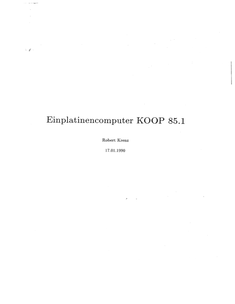 KOOP 85 KOOP 85