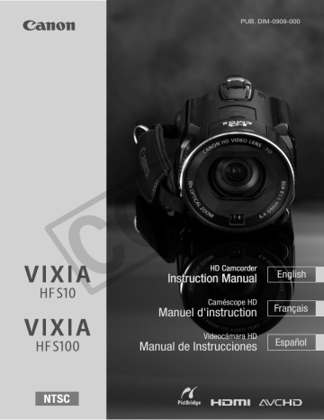 Canon VIXIA HF S100 video camera Instruction manual | Manualzz Canon VIXIA HF S100 video camera Instruction manual | Manualzz