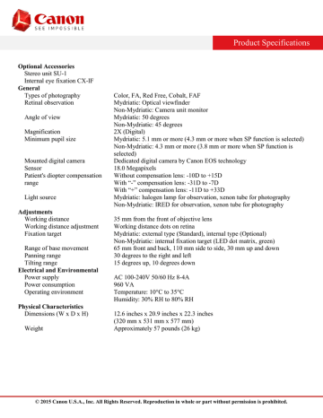 Product Specifications Product Specifications