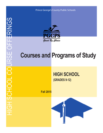 High School Course Offerings Fall 2015 High School Course Offerings Fall 2015