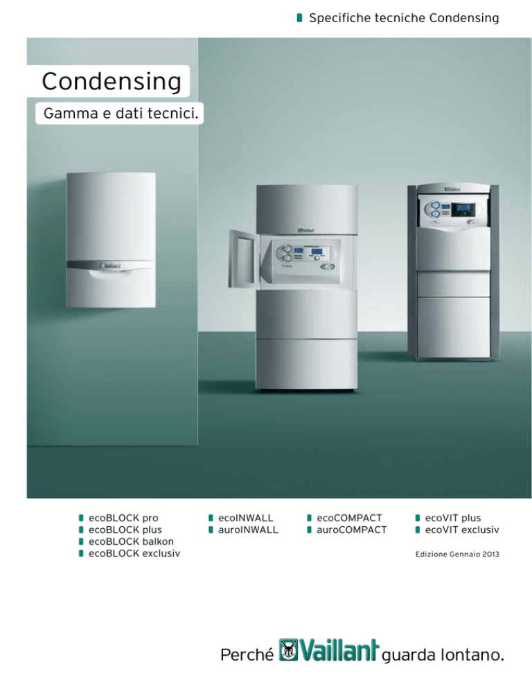 VAILLANT dati tecnici caldaie condensazione VAILLANT dati tecnici caldaie condensazione