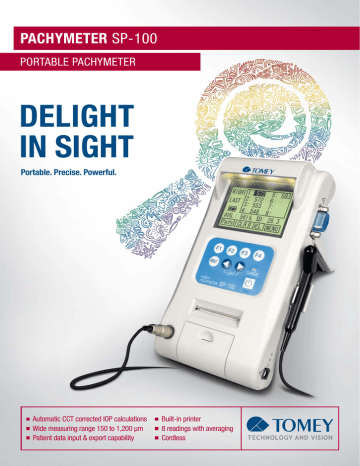 DELIGHT IN SIGHT PACHYMETER Portable Pachymeter DELIGHT IN SIGHT PACHYMETER Portable Pachymeter