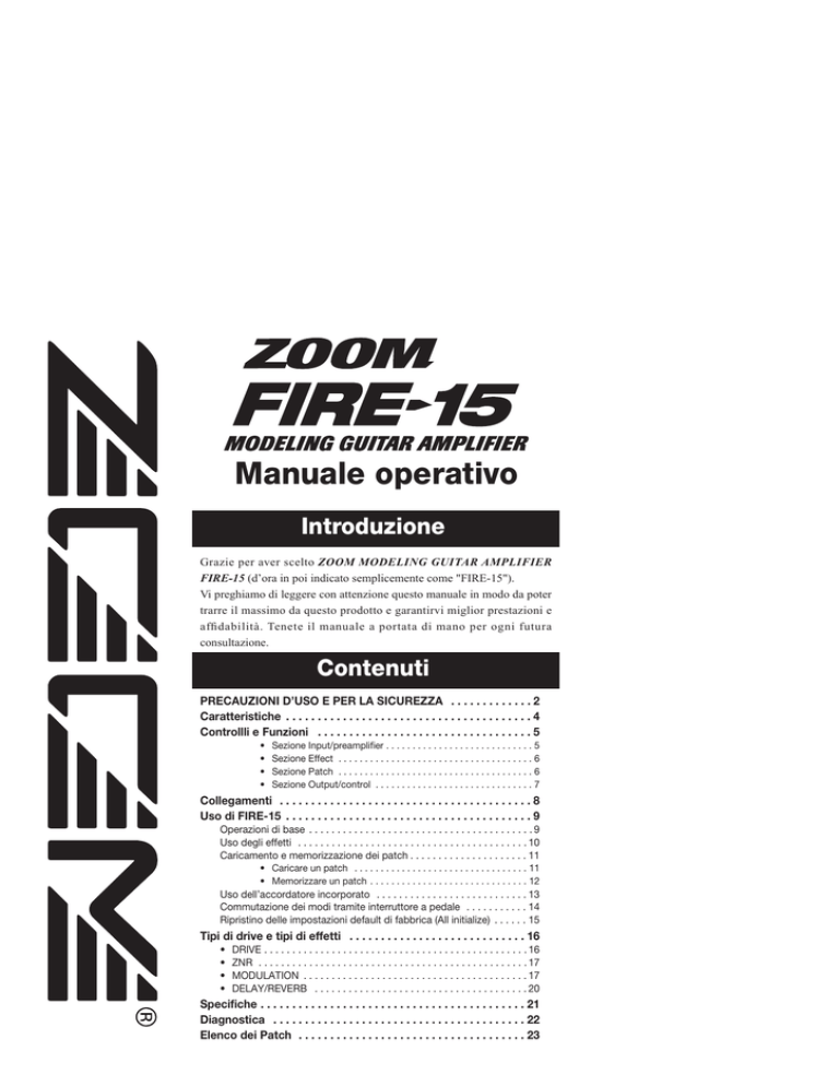 FIRE-15 Manuale Operativo (Italian) FIRE-15 Manuale Operativo (Italian)