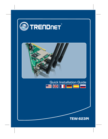 Trendnet TEW-623PI 300Mbps Wireless N PCI Adapter Quick Installation Guide | Manualzz Trendnet TEW-623PI 300Mbps Wireless N PCI Adapter Quick Installation Guide | Manualzz
