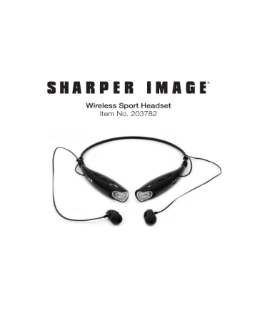 Wireless Sport Headset Item No. 203782 Wireless Sport Headset Item No. 203782