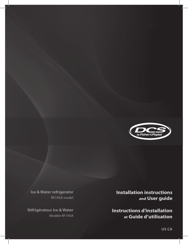 Installation instructions User guide Instructions d’installation Guide d’utilisation Installation instructions User guide Instructions d’installation Guide d’utilisation