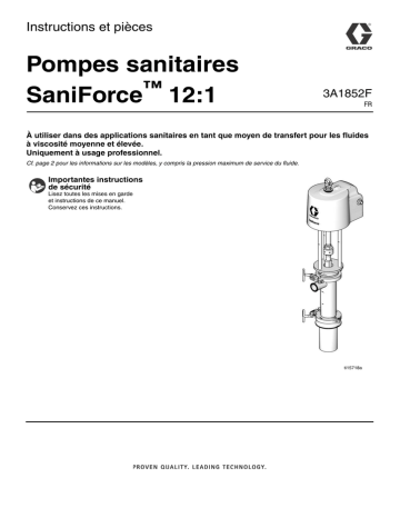 Pompes sanitaires SaniForce 12:1 ™ Pompes sanitaires SaniForce 12:1 ™