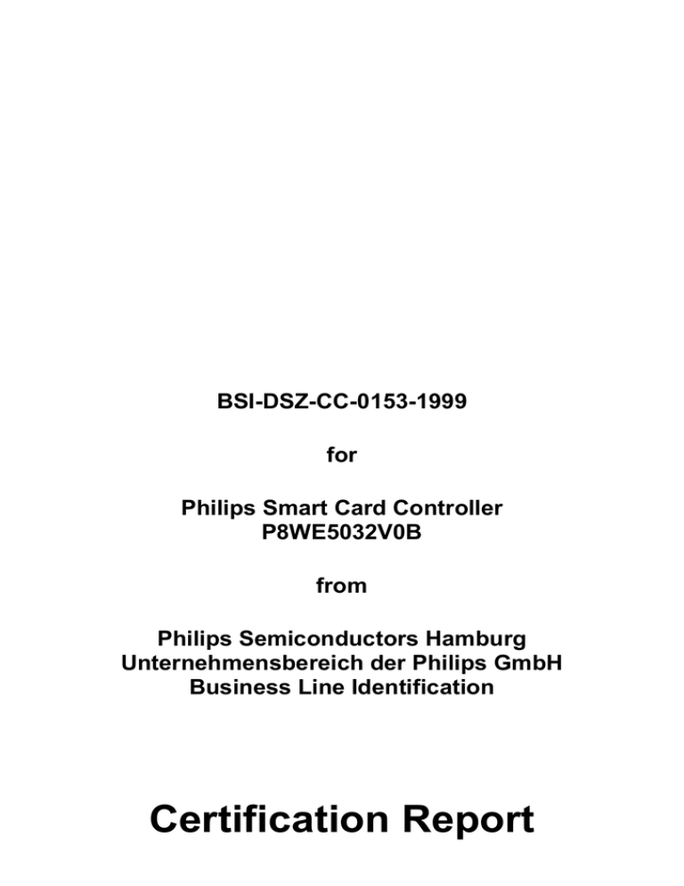 Certification Report: 0153a Certification Report: 0153a