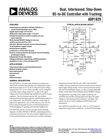 Download datasheet for ADP1829 by Analog Devices Inc. Download datasheet for ADP1829 by Analog Devices Inc.