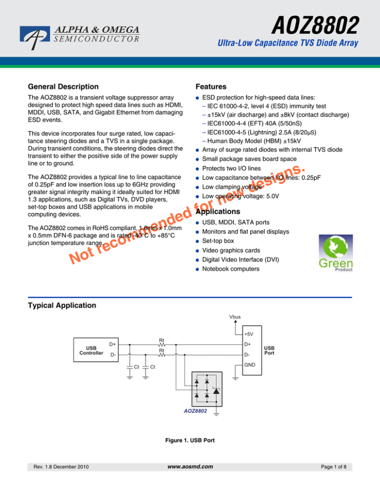 Download datasheet for AOZ8802DI by Alpha and Omega Semiconductor Download datasheet for AOZ8802DI by Alpha and Omega Semiconductor