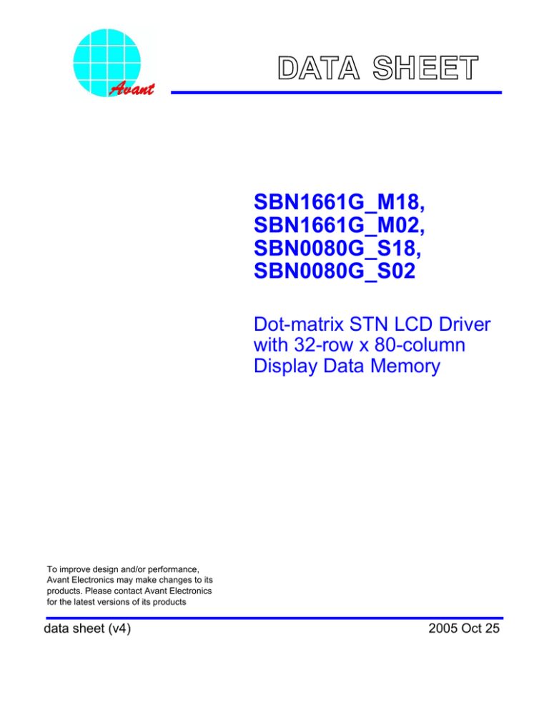 Download datasheet for SBN1661 by Electronic Assembly GmbH Download datasheet for SBN1661 by Electronic Assembly GmbH