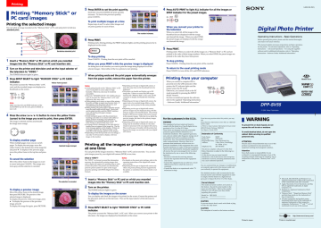Sony DPPSV55 User manual Sony DPPSV55 User manual