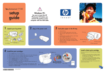 HP Photosmart 7150 Printer series Setup Guide HP Photosmart 7150 Printer series Setup Guide