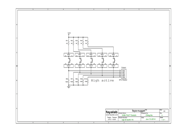 Datasheet for Tact Switch Nugget Datasheet for Tact Switch Nugget