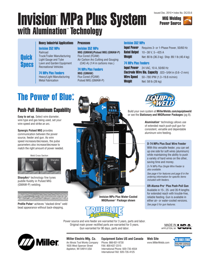 A DC23-6 Invision MPa Plus System_Spec Sheet A DC23-6 Invision MPa Plus System_Spec Sheet