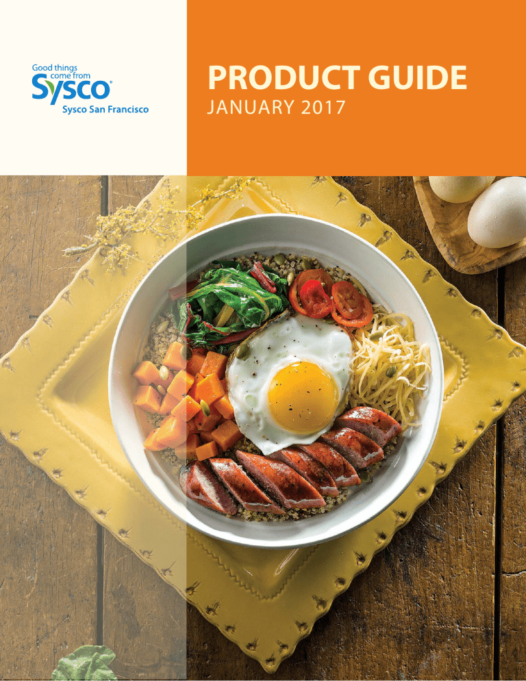 product guide - Sysco San Francisco product guide - Sysco San Francisco