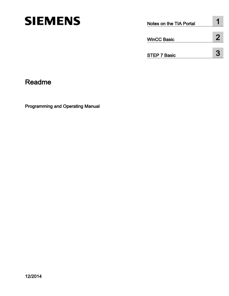 Readme - Siemens support Readme - Siemens support