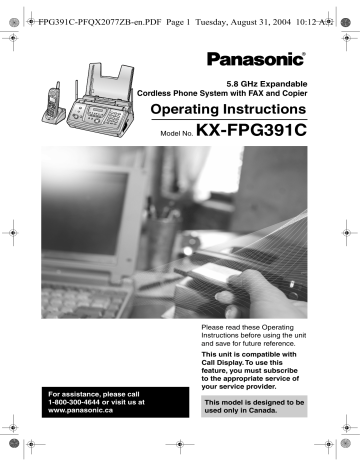 Operating Instructions Operating Instructions