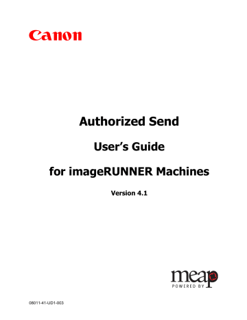 imageRUNNER Users Guide V4.1 imageRUNNER Users Guide V4.1