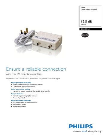 Philips SWV2064/05 User manual Philips SWV2064/05 User manual
