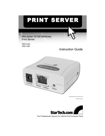 StarTech.com PM1110P Instruction manual | Manualzz