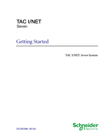 Schneider Electric TAC I/NET Getting Started | Manualzz Schneider Electric TAC I/NET Getting Started | Manualzz