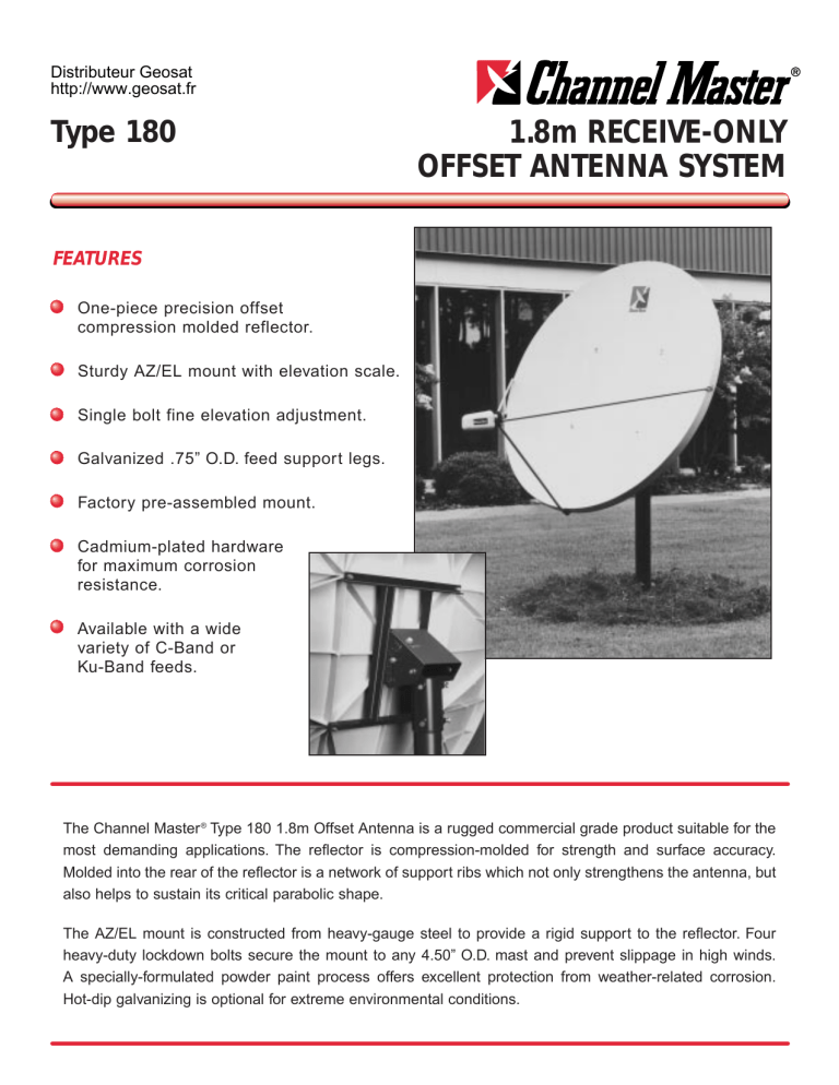 Antenne parabolique 180 Cm Antenne parabolique 180 Cm