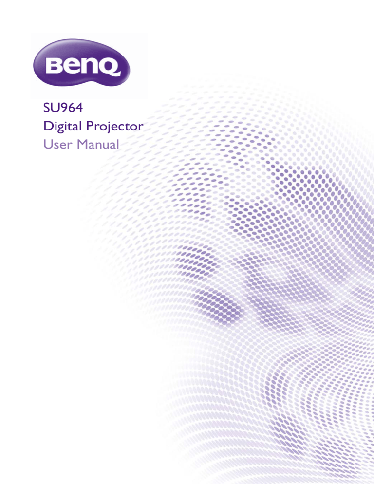 BenQ SU964 User manual BenQ SU964 User manual