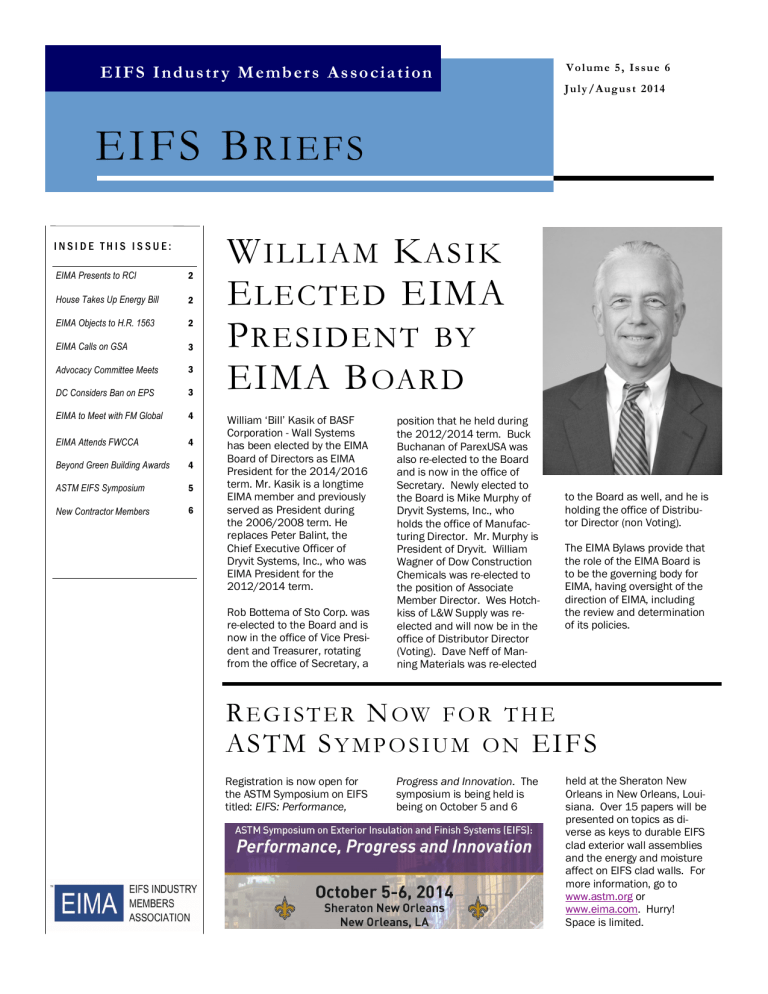 eifs briefs - EIFS Industry Members Association eifs briefs - EIFS Industry Members Association