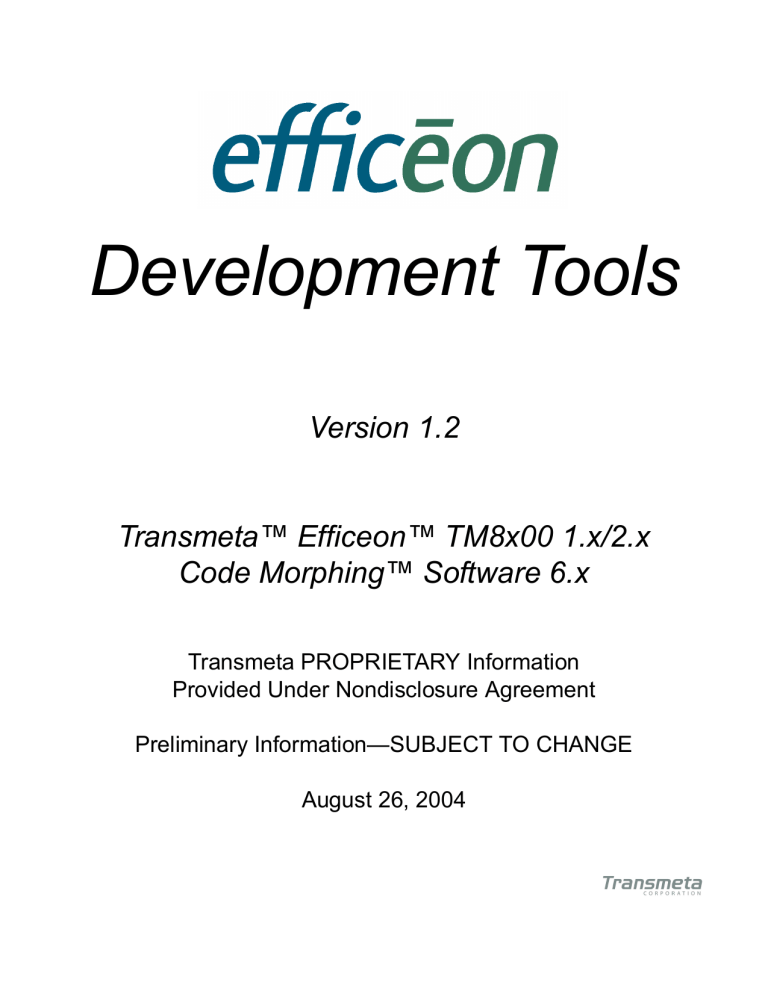 Development Tools Guide Development Tools Guide