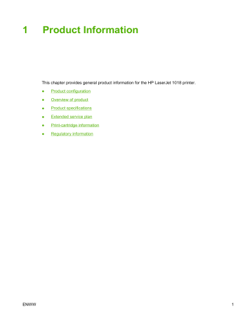 1 Product Information 1 Product Information