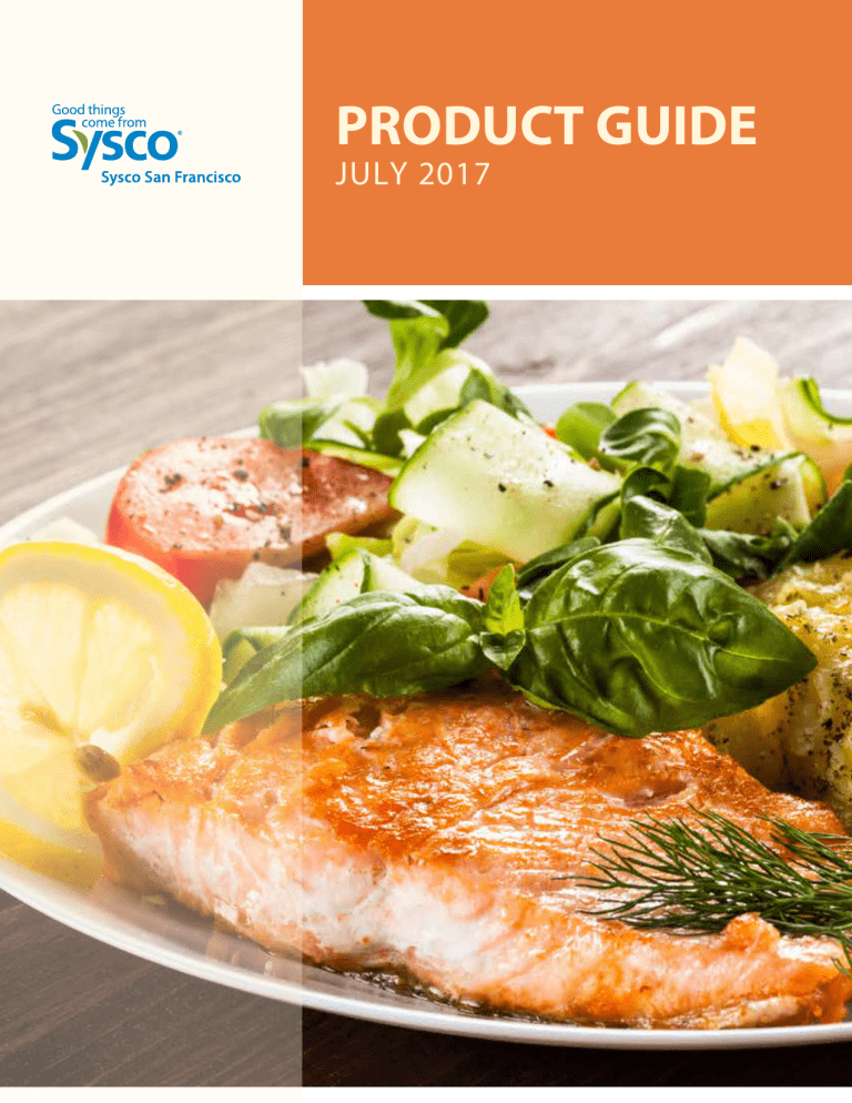 product guide - Sysco San Francisco product guide - Sysco San Francisco